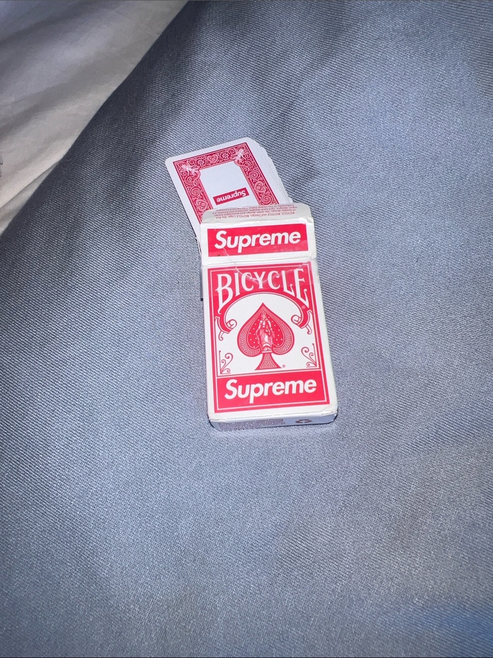 Supreme Red and White Bicycle Playing Cards